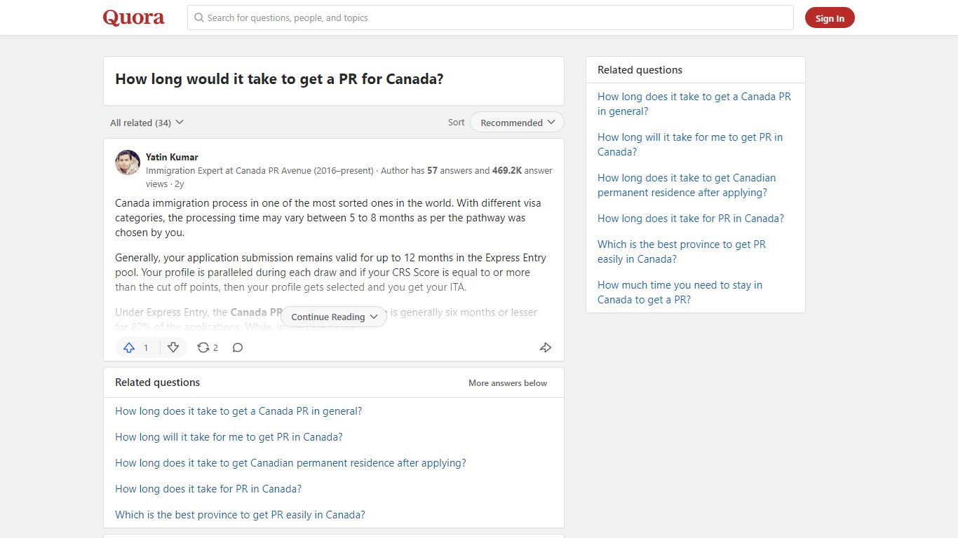 How long would it take to get a PR for Canada? - Quora